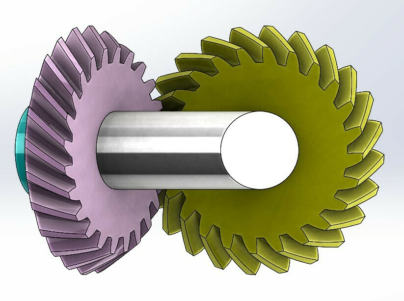 Free STL file Simple spiral bevel gear set2 gearst24m1deg60 ⚙️・3D